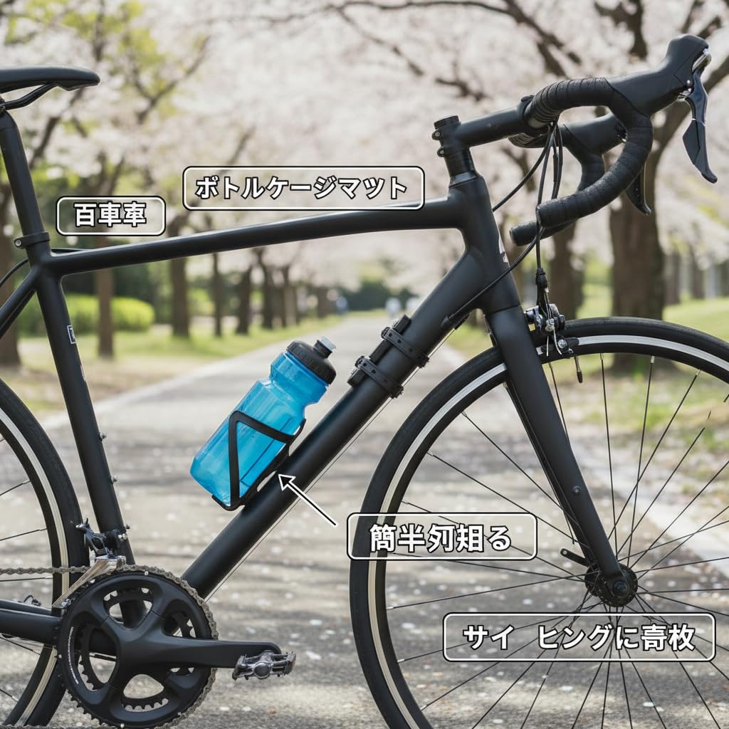 Bicycle bottle cage mounting adapter Made of silicone, lightweight, with