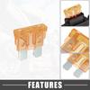 A ABSOPRO Fuse Holder 5A Standard Style Fuse 12 AWG Fuse Holder Waterproof