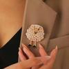 Zinc Alloy Pearl Brooch Full Drill Design Fashion Brooch Sheep Brooch  For Bags Hats T-shirts Jeans