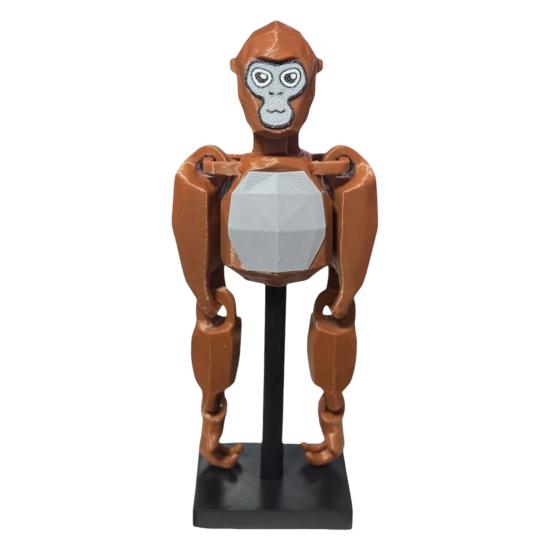 6-Inch Gorilla Toy with Stand 3D Printed Movable Joints Geometric Orangutan Desk Toy Decoration Ornament Gamers Collectors Gift