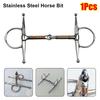 1Pcs H Shape Stallion Training Bit Sturdy Horse Snaffle Horse Mouth Ring  Horse Riding Snaffle Tool