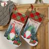 Colorful Green And Red Burlap Rudolph Christmas Stockings For Seasonal Celebrations