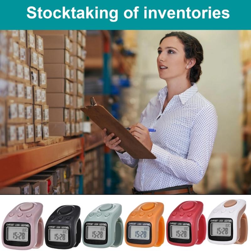 Ручной счетчик 6-значный счетчик пальцев Кликеры Перезаряжаемый счетчик кругов Ручной счетчик кликов