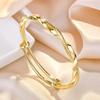 Корейская версия винтажные золотые браслеты цвета ниши дизайн витые модные аксессуары свадебные украшения J4X7