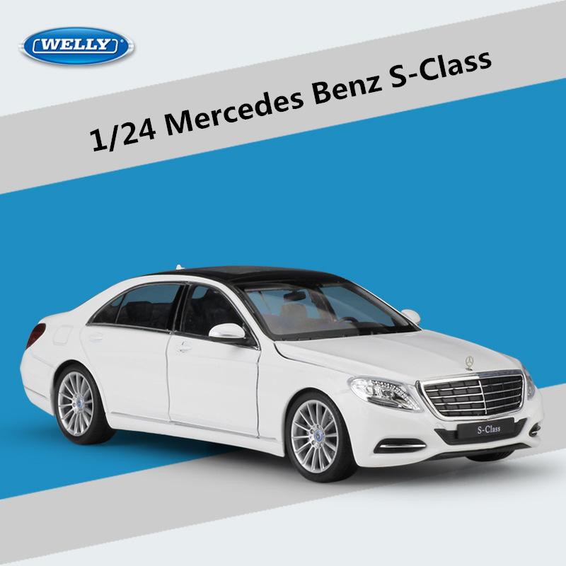 Welly 1:24 Mercedes Benz S-Class S500 Alloy Car Model Diecast Metal Toy Vehicles Car Model High Simulation Collection Kids Gifts