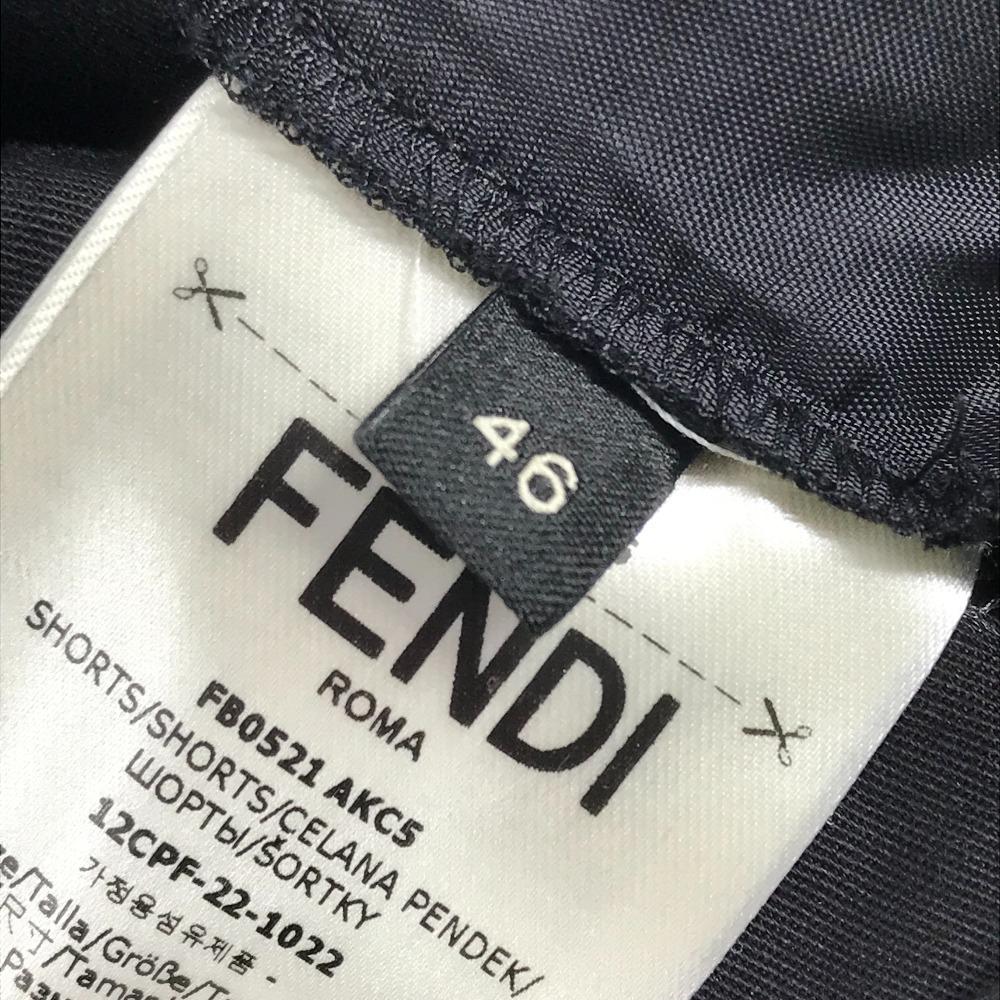 FENDI FB0521 FENDACE logo Pants Shorts Bottoms Apparel Shorts Black