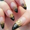 Punk DIY Tips Time Gear 3D Flakes Nail Sequins Manicure Decor Hollow Metallic