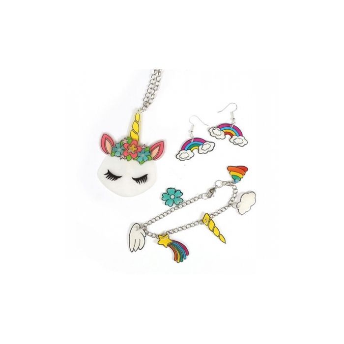 Plastique Dingue Kit Licorne - GRAINE CREATIVE - Kit bijoux - Jaune - Dès 6 ans
