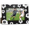 Soccer Balls Wooden Picture Frame, Birthday Gifts for Team Players Coach Brother Friends, Black and White Soccer Picture Frame Fits 4x6 Inch Photo,