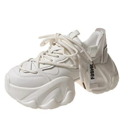 Модные женские повседневные спортивные туфли на высокой платформе 8 см, универсальные удобные женские кроссовки на толстой подошве, весна 2024 г., женская обувь