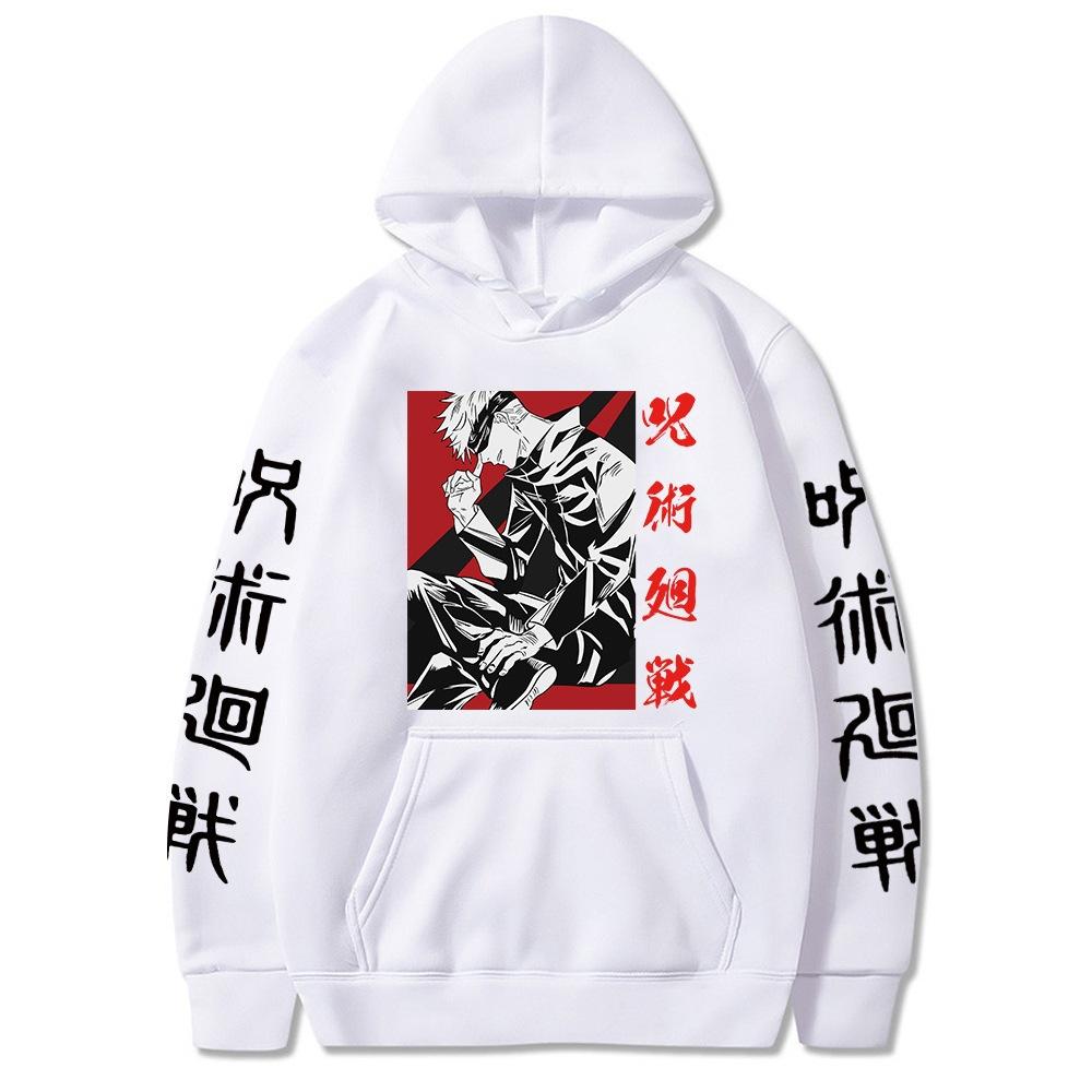 Jujutsu Kaisen Mantra Back, Perimeter Loose Print Hooded Sweater Hooded Sweatshirt For Men And Women