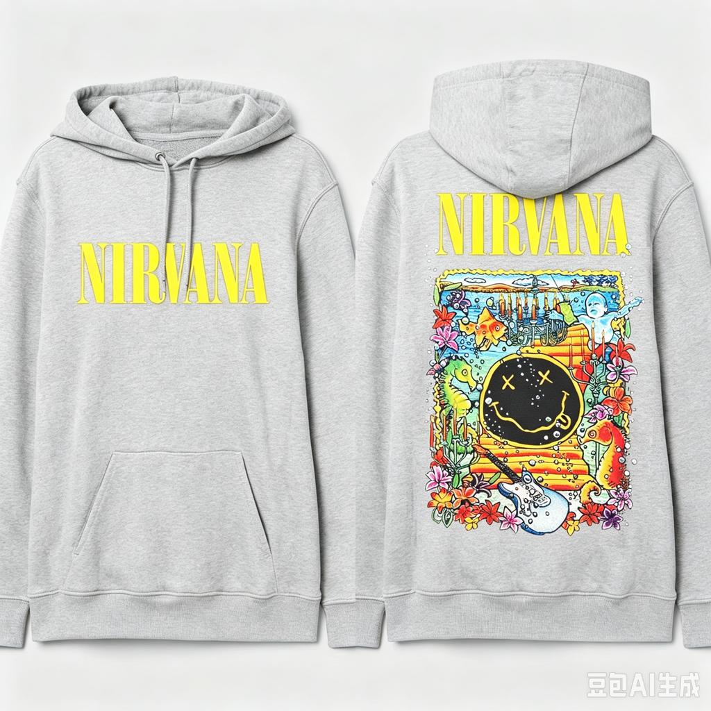 All Albums Hoodie Men Women NIRVANA Band Graphic Oversized Sweatshirts Hooded Pocket Streetwear Pullover Tracksuit Female Male Clothing