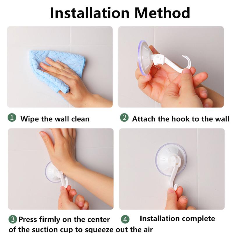 2 шт. Крючок-присоска многоразовый настенный вакуумный бесследный присоска пластиковый крючок для туалета ванной комнаты настенный крючок без проколов