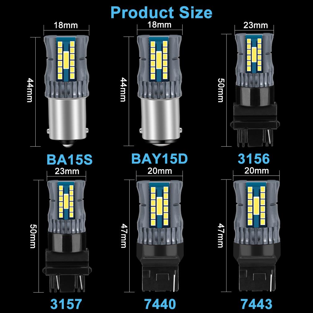 2 шт. 1156 BA15S P21W Led P21/5W 1157 BAY15D T20 7440 W21W 7443 W21/5W T25 3156 P27W P27/7W 3157 CSP светодиодные лампы автомобильные указатели поворота задний фонарь стоп-сигналы