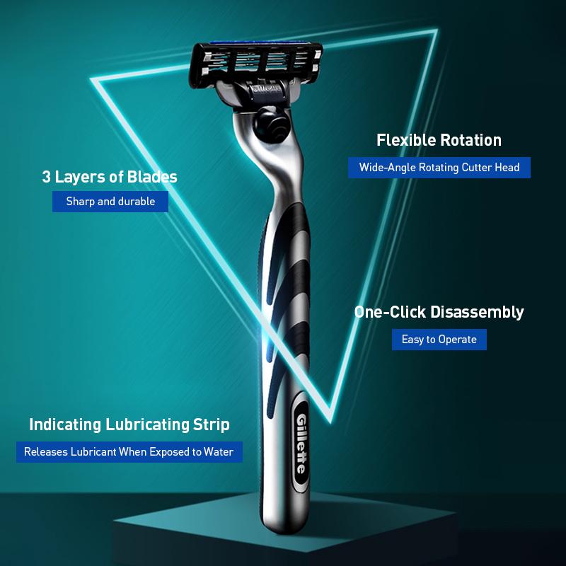 Gillette Бритва Mach 3 1 ручка 6 бритвенных головок 1 подставка