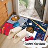Custom Name Play Basketball Carpet, Chair Rug,Area Rug for Office Bedroom living rooms bedroom, Doormat decor Christmas fan gifts