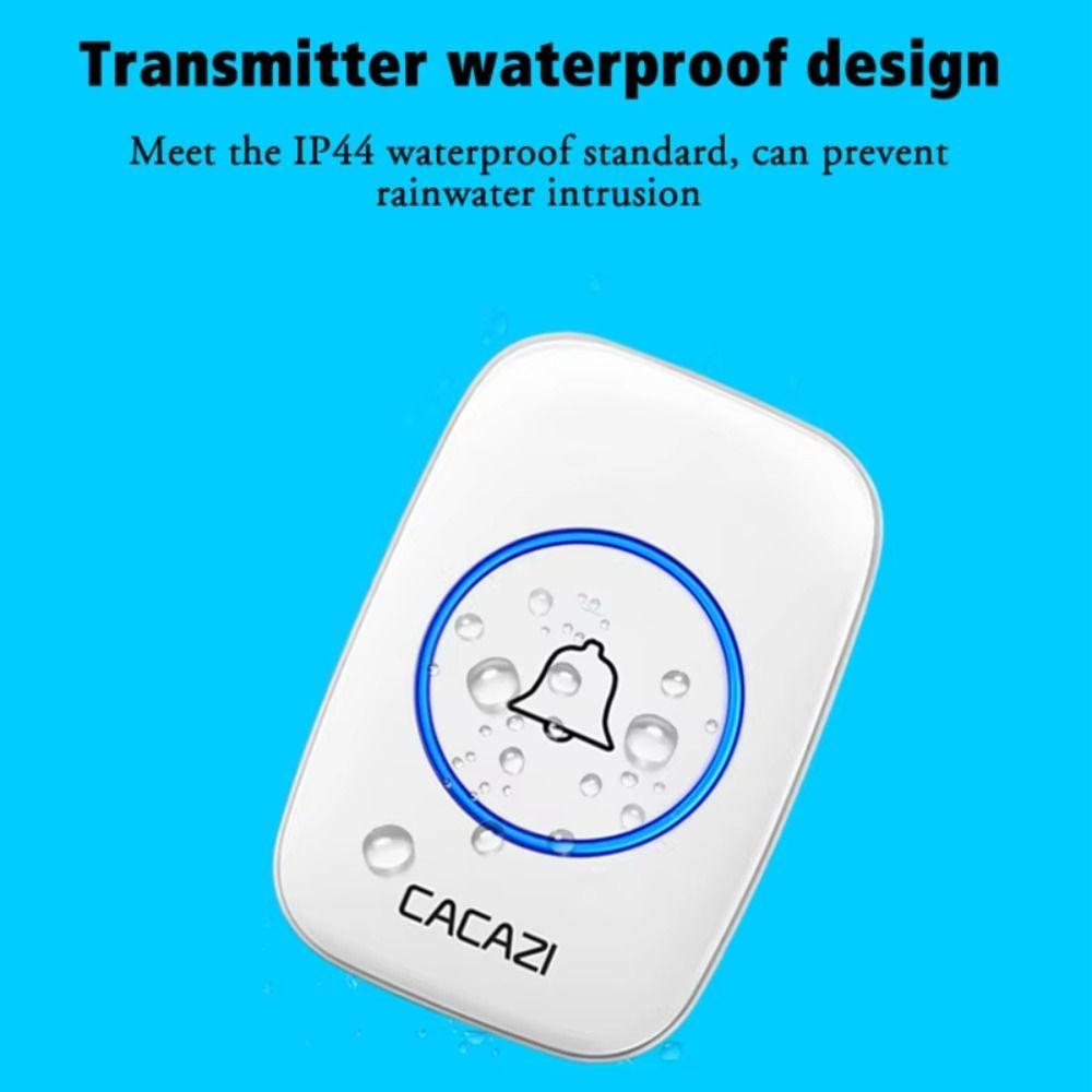 Waterproof Wireless Doorbell Long Range Cordless Call Bell No False Alarm Remote Doorbell  Home