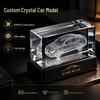 3D выгравированная модель автомобиля из хрусталя K9 с дисплеем высокой прозрачности