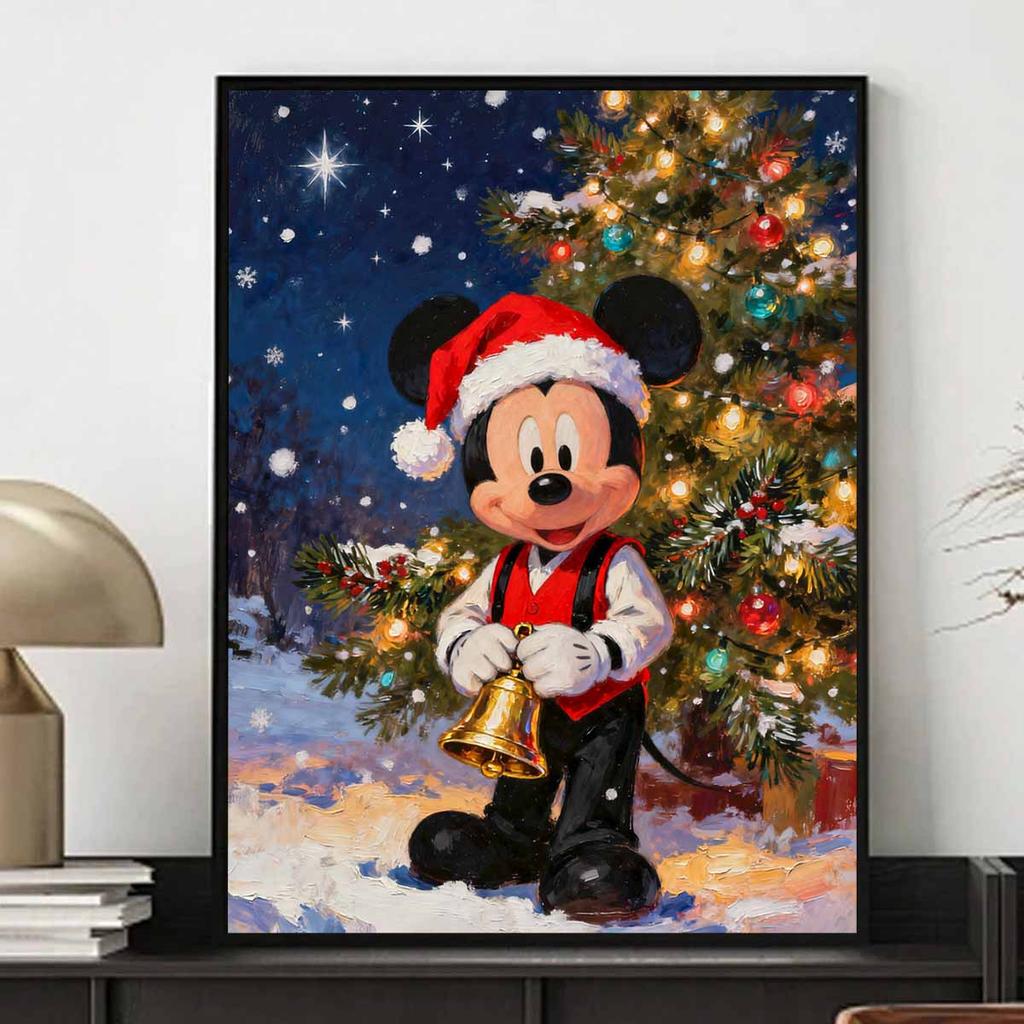 Disney 5D Diamond Painting Kit Merry Christmas Mickey Snowflakes Home or Office Home Decor Art Diamond Painting Kit