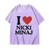 Футболки с принтом «Мне нравится Ники Минаж», женские модные трендовые футболки с коротким рукавом, летние футболки в стиле хип-хоп, рэп, большие размеры, уличная одежда