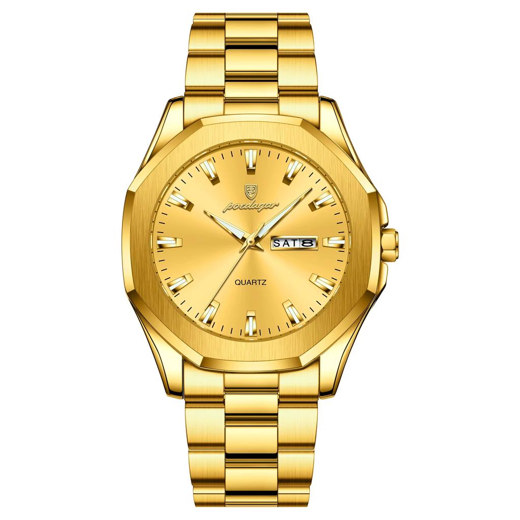 Топ Бренд Роскошные Новые Мужские Часы Водонепроницаемые Светящиеся Кварцевые Календарь Наручные Часы