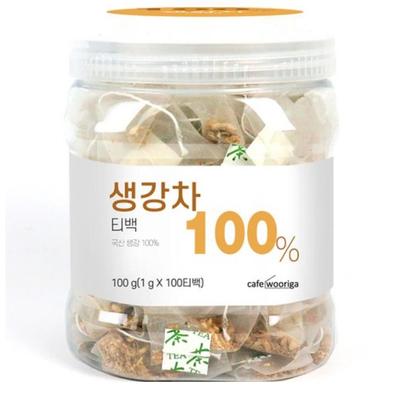 Премиальный корейский имбирный чай в пакетиках – 20 пакетиков, настоящий травяной оздоровительный напиток