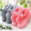 Women's Winter Warm Indoor Slippers, Thick Sole, Cute Korean Style with Imitation Rabbit Fur, Unisex for Couples