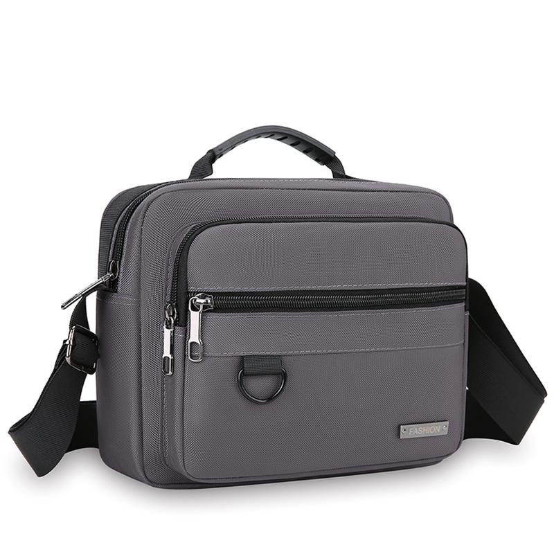 Мужская деловая наплечная сумка с защитой от кражи - Прочный офисный портфель с множеством карманов на молнии