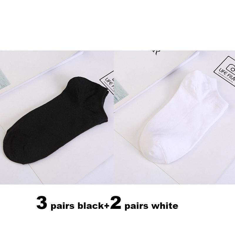 5 пар женских белых и черных носков до щиколотки, женские носки, дышащие спортивные носки, однотонные носки-лодочки, удобные полиэстеровые носки