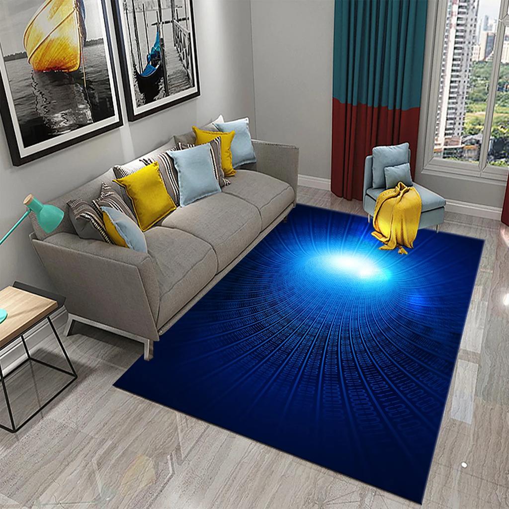 3D Ковер Космос Визуальное искусство Пейзажный ковер Подростковый Современный дизайн Прямоугольные ковры для зоны Спальня Мягкие коврики Плоский коврик Гостиная Дверной коврик