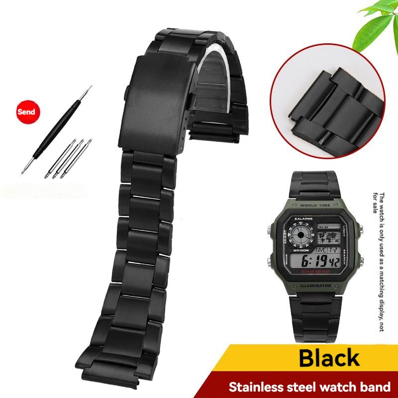 AE-1200 Полностью металлический корпус ремешок мод-комплект для Casio 3299 AE-1200WH AE1300 ремешок для часов из нержавеющей стали стеклянная пленка винт безель браслет