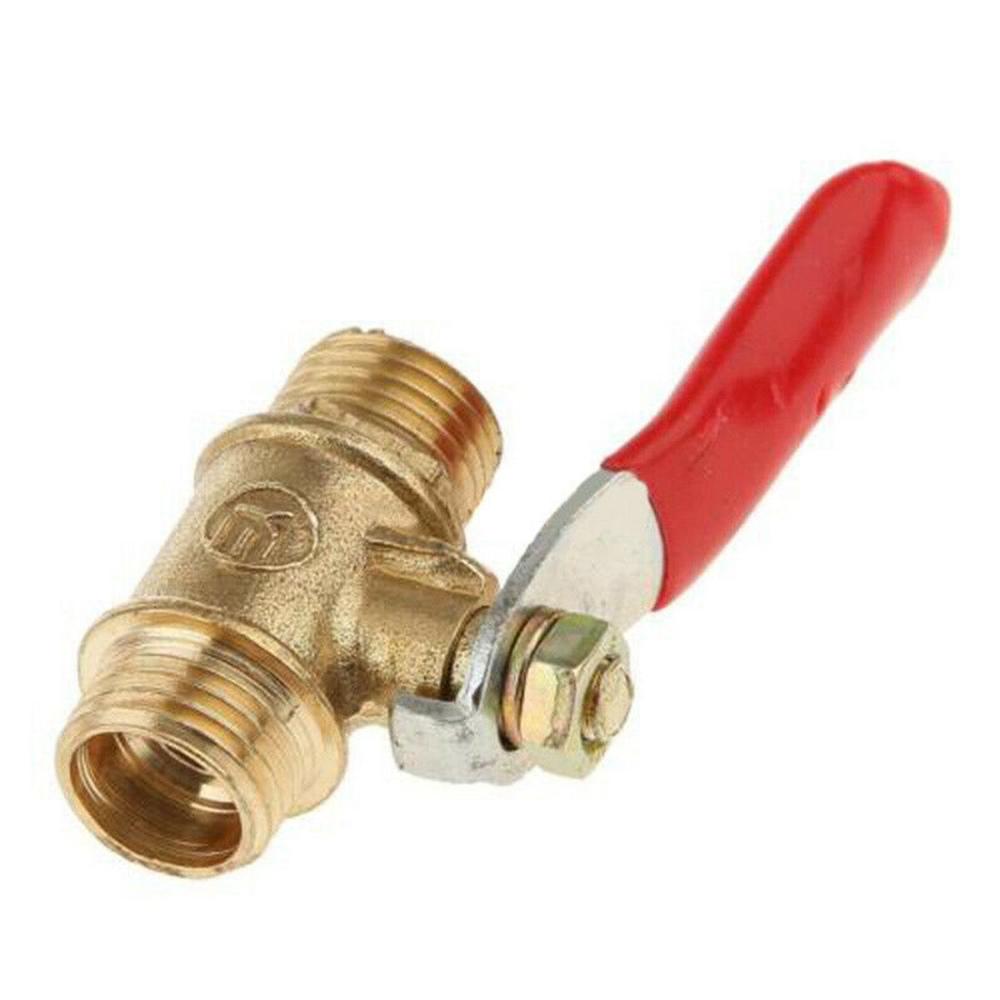 12mm Brass Full Port Hose Connector Pipe Fittings Ball Valve Pipe Male to Male Thread Switch