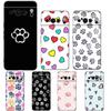 Cute Cat Dog Paw Love Phone Case For Google Pixel 8 7 6 Pro 6A 7A 5G Soft Silicone Shockproof TPU Black Cover Fundas