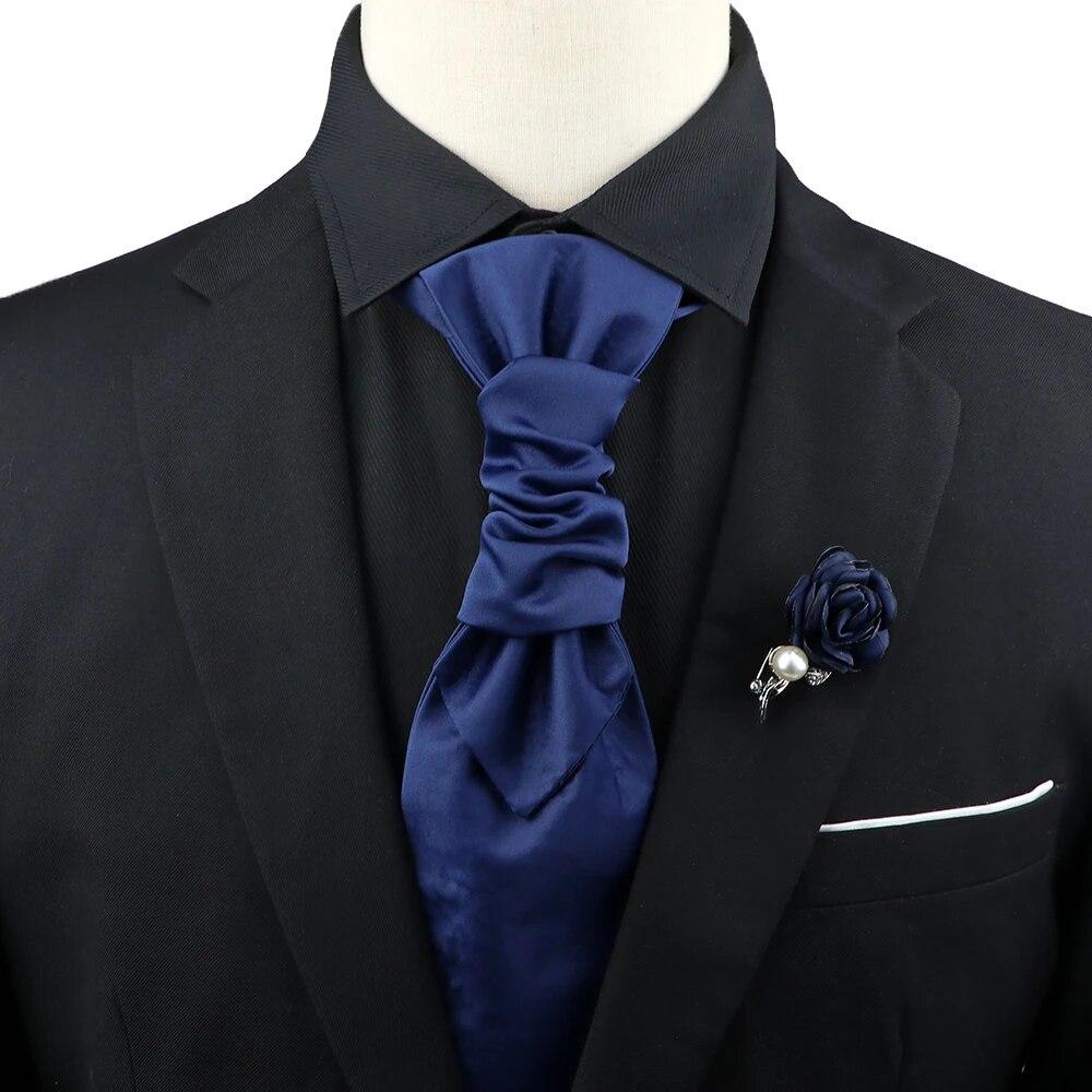 Мужской, Галстук с пейсли, Набор брошей для галстука, Красный, Черный, Регулируемый галстук, Роскошный, Смокинг, Свадьба жениха,