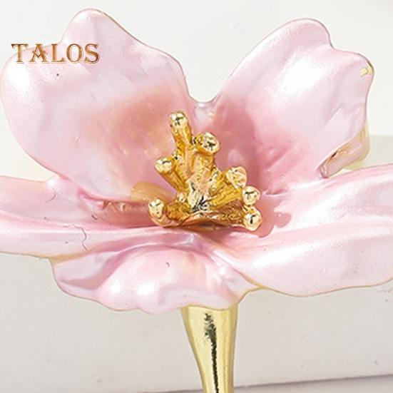 Women Brooch Dripping Oil Flower Cherry Blossom Anti-slip Wear-resistant Suit Coat Collar Hat Scarf Decoration Clothes Pin Prom Party Garment Jewelry
