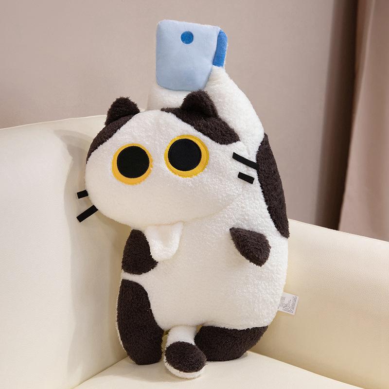Креативная милая подушка-плед в виде кота-солнышка, плюшевая игрушка-кукла, кукла-кошка с тремя цветами, кукла для сопровождения и успокоения девочки