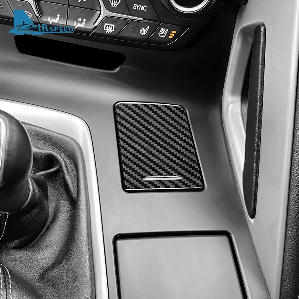 Real Carbon Fiber Cigarette Lighter Trim Sticker for Chevrolet Corvette C7 2014-2019 Interior Accessory