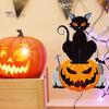Счастливый Хэллоуин Дверной Знак Жуткая Тыква Призрак Летучая Мышь Скелет Крытый Открытый Передняя Дверь Настенное Украшение Добро пожаловать Дверная Табличка Домашние Праздничные Атрибуты