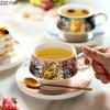 Фантастическая фарфоровая чашка с блюдцем 'Тигр/Снежный Барс' Изысканная кофейная кружка Обеденный стол Молочные кружки Чай для послеобеденного чая Чашка для чая Стакан для фруктового сока