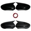 Side Mirror Housing Cover Caps For Nissan Qashqai J10 2007-2014 Black Style Side Mirror Cover Shell Sticking Car Accessories