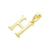 Lala Christie Initial Pendant Necklace, 18K Yellow Gold, Charm, H, for Men and Women