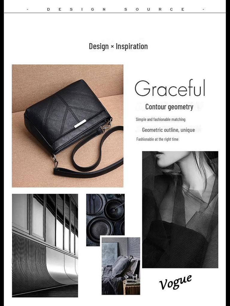 2024 Новый корейский стиль, модная трехслойная мягкая кожаная сумка-мессенджер для мам