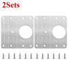 Cabinet Door Hinge Repair Plate with Screws & Brackets, Heavy Duty Kitchen Furniture Mounting Hardware for Easy Installation
