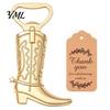 Cowboy Boot Bottle Openers Opener, Durable Zinc Alloy Western Theme with Bridal Shower Keepsakes Thank You Card, Unique Party Favors for Weddings And