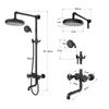 HEREFORD 3 black shower faucet