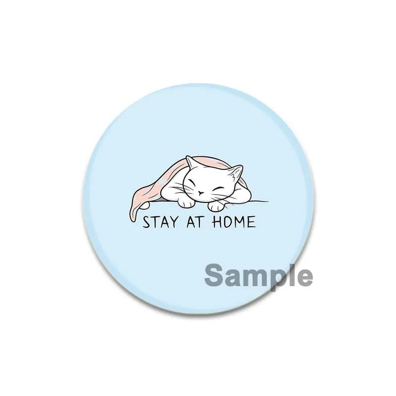 32/44/58 мм мультяшные животные значки на лацкан татуировка кошка эмаль булавка броши для рюкзака декоративные значки из сплава металла ювелирные изделия подарок