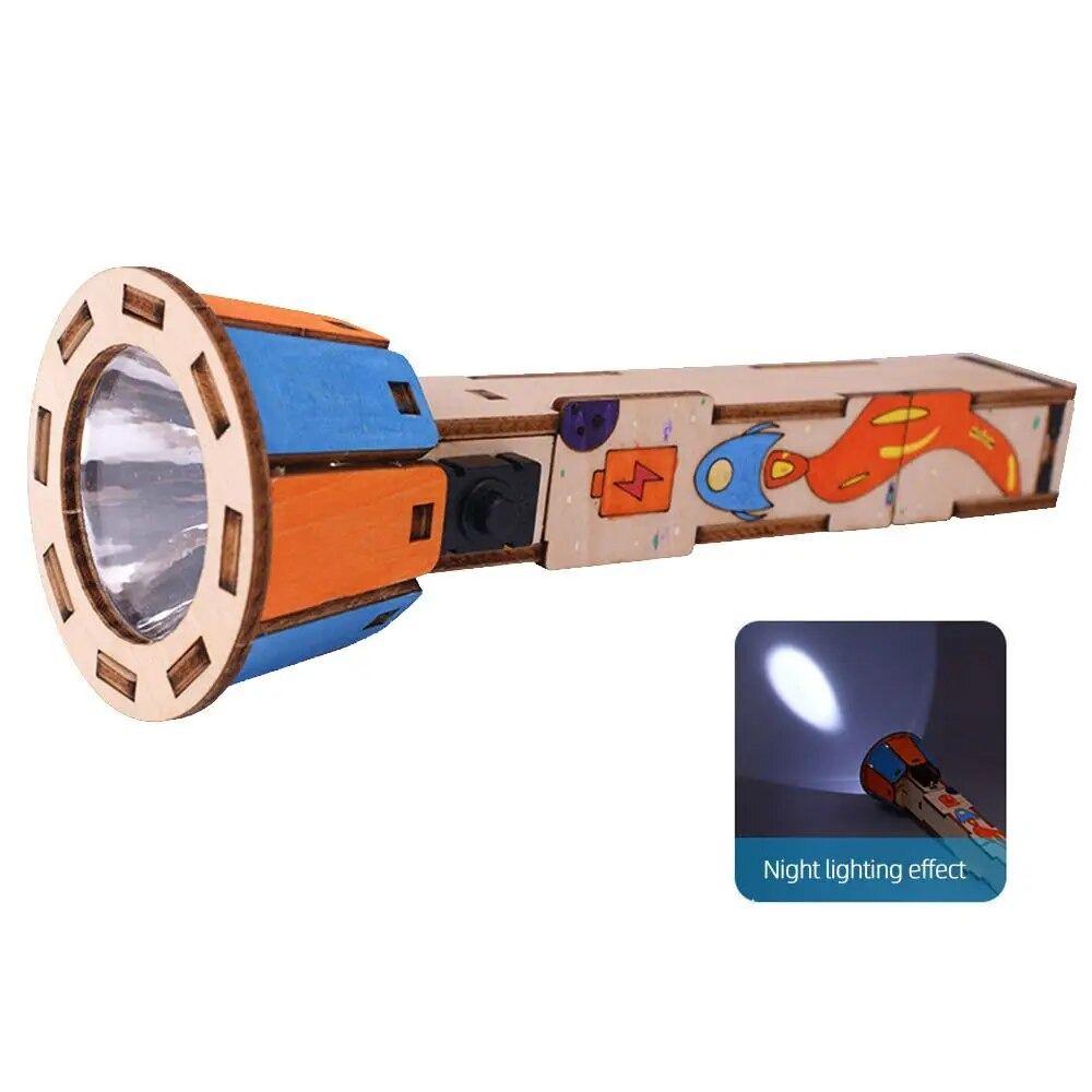 Physics Science DIY Flashlight Hands-On Assembly Technology Set Science Toys Kids Science