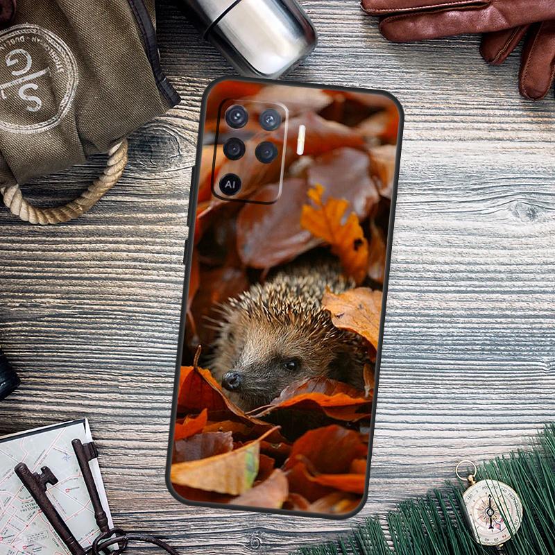 Милый Ежик Для OPPO A15 A16 A17 A76 A96 A77 A52 A72 A5 A9 A79 A58 A78 A98 A94 A74 A57S A54S Чехол