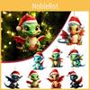 Playful Dragon Acrylic Christmas Hanging Decoration For Festive Car Interior Adornments