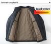 Мужская легкая зимняя хлопковая куртка - с толстым воротником, в стиле business casual для пап среднего возраста